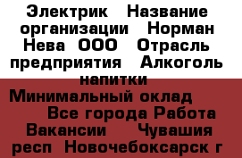 Электрик › Название организации ­ Норман-Нева, ООО › Отрасль предприятия ­ Алкоголь, напитки › Минимальный оклад ­ 35 000 - Все города Работа » Вакансии   . Чувашия респ.,Новочебоксарск г.